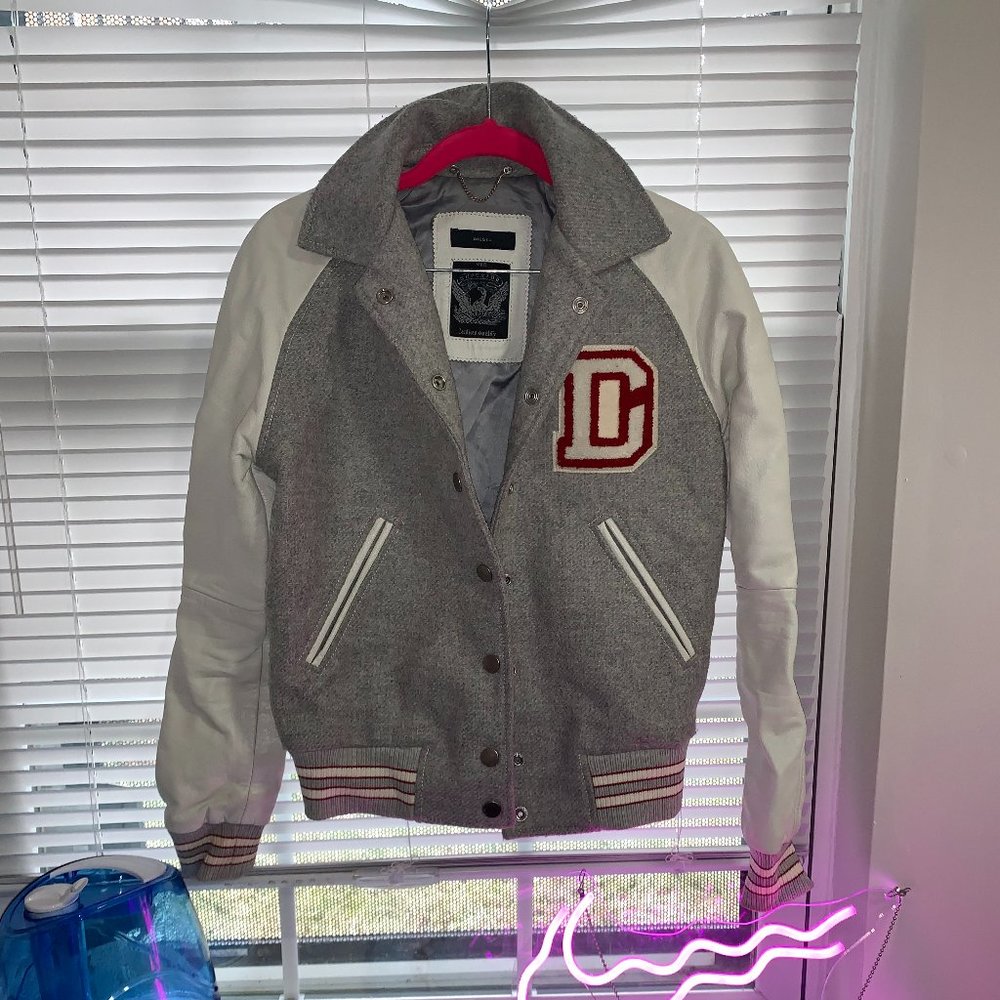 DIESEL Leather Stadium Jacket Women's